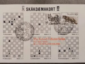 International chess tournaent 1980 - Chess Problems Postcard Iceland
