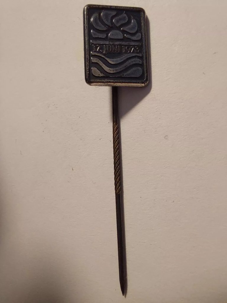 1973 17 Juni - June 17th - Vintage Pin Iceland