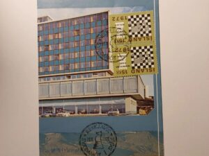 1975 HOTEL ESJA REYKJAVIK - ICELAND BROCHURE FOLDER - STAMPED