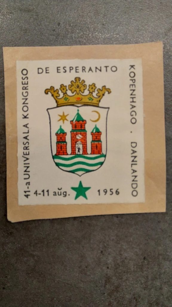 1956 Esperanto congress Copenhagen cinderella label