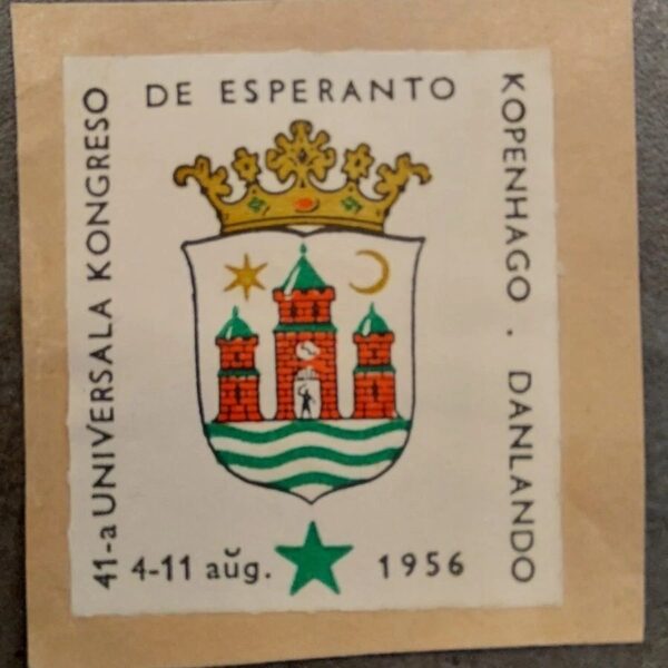 1956 Esperanto congress Copenhagen cinderella label