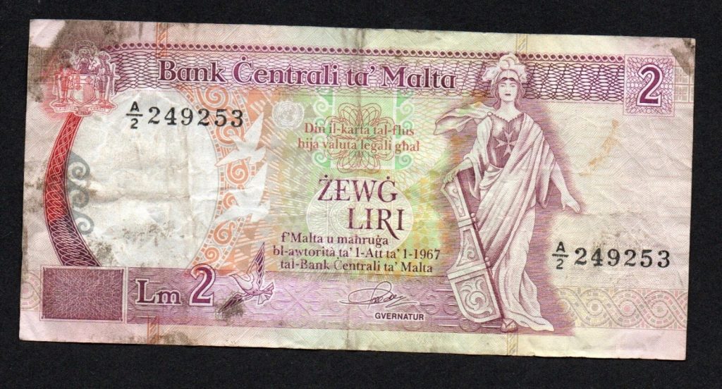 MALTA 2 LIRI LM 1967 (1994)
