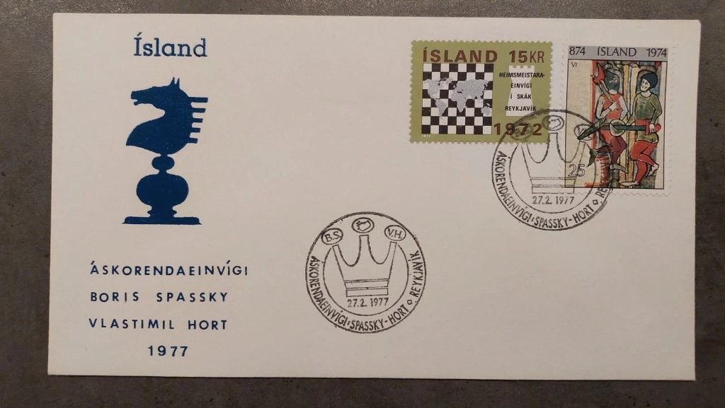 1977 - Reykjavik Chess SKAK - Spassky - Hort - FYI Envelope With Stamps Iceland