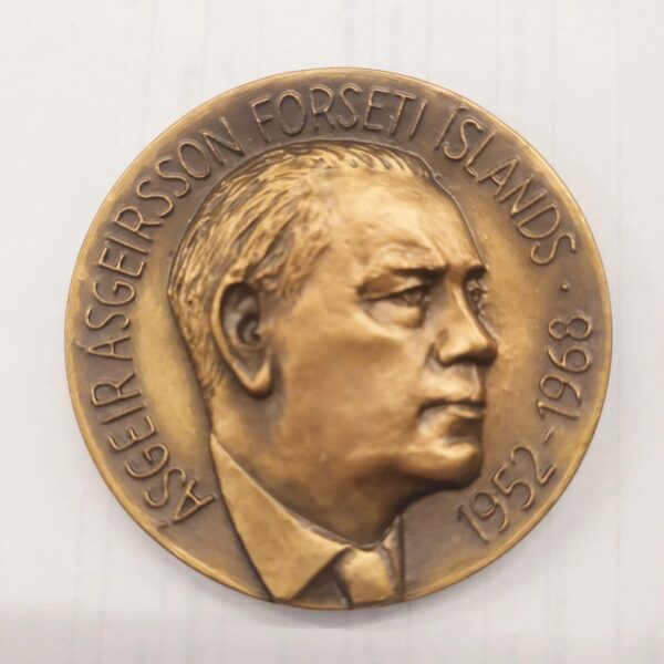 Bronze Medal President Ásgeir Ásgeirsson 1974 Iceland