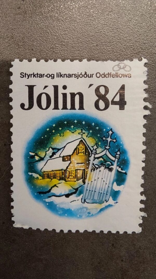 Christmas 1984 Oddfellows Iceland Stamp