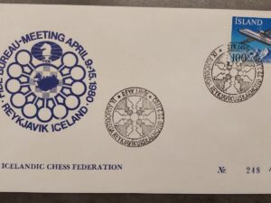 1980 - Reykjavik Chess SKAK FYI Envelope With Stamps Iceland.