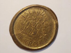 ICELAND 1 Krona - 10 Kronur 1969 Mint Damage Coin