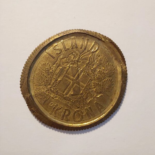 ICELAND 1 Krona - 10 Kronur 1969 Mint Damage Coin