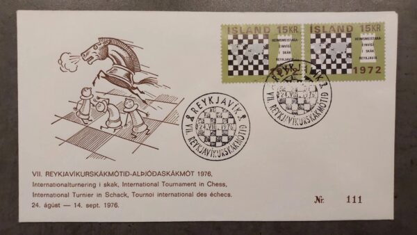 1976 - International Chess Tournament FYI Envelope With Stamp Iceland