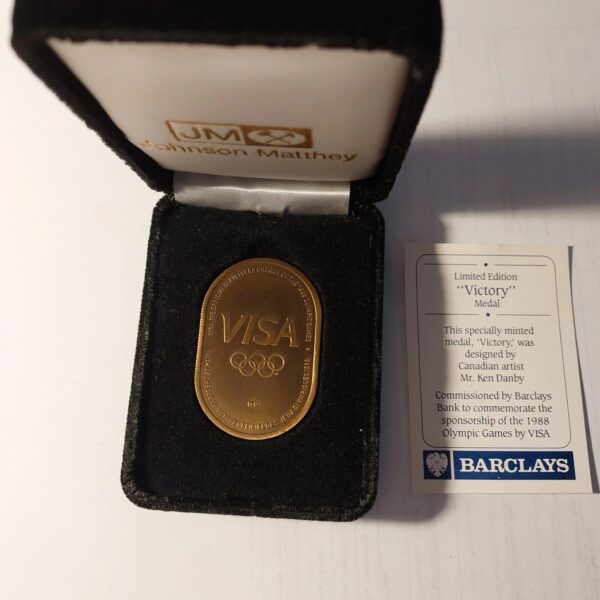 Johnson Matthey - Ken Danby Visa Olympic 1988 Games Medal - Boxed