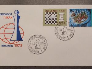 1975 - Reykjavik Chess SKAK FYI Envelope With Stamps Iceland.