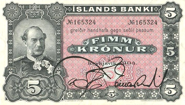 5 Krónur 1904 – Iceland P-10