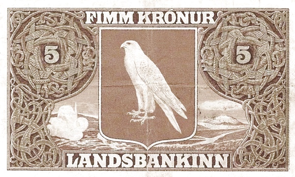 5 Krónur 1925 – Iceland (Pick P-19)