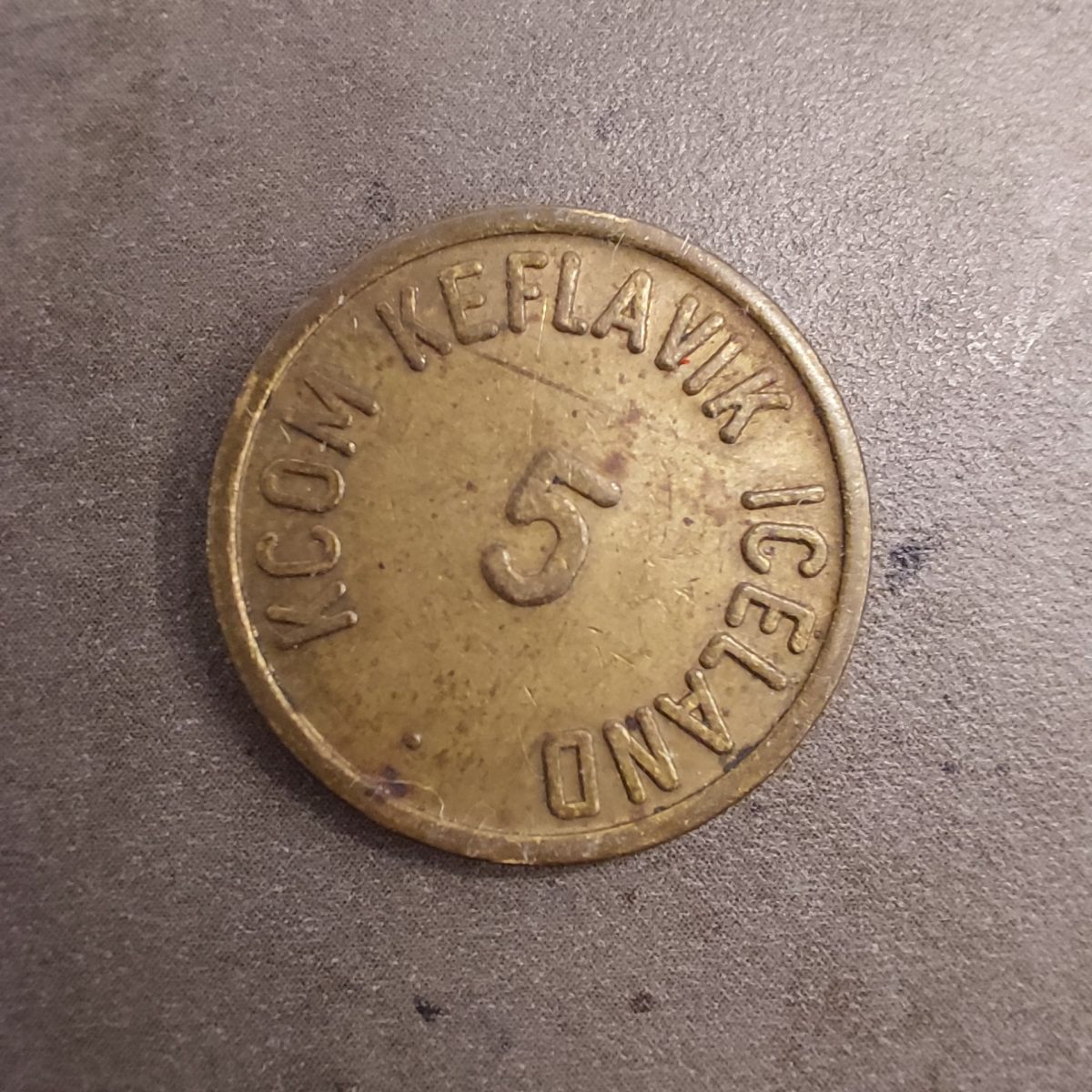 Keflavik KCOM 5 cent token
