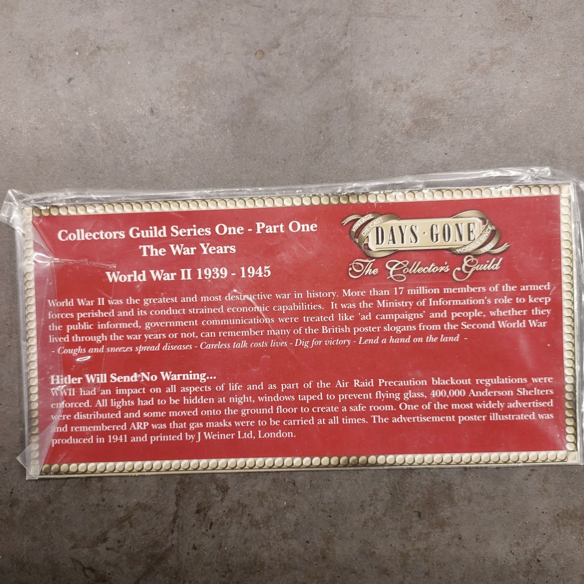 Collectors Guild Diecast Days Gone Series One - Part One 1932 AEC Double Decker Bus Glasgow Corp (Limited Edition No. 0078, February 2003) - Image 2