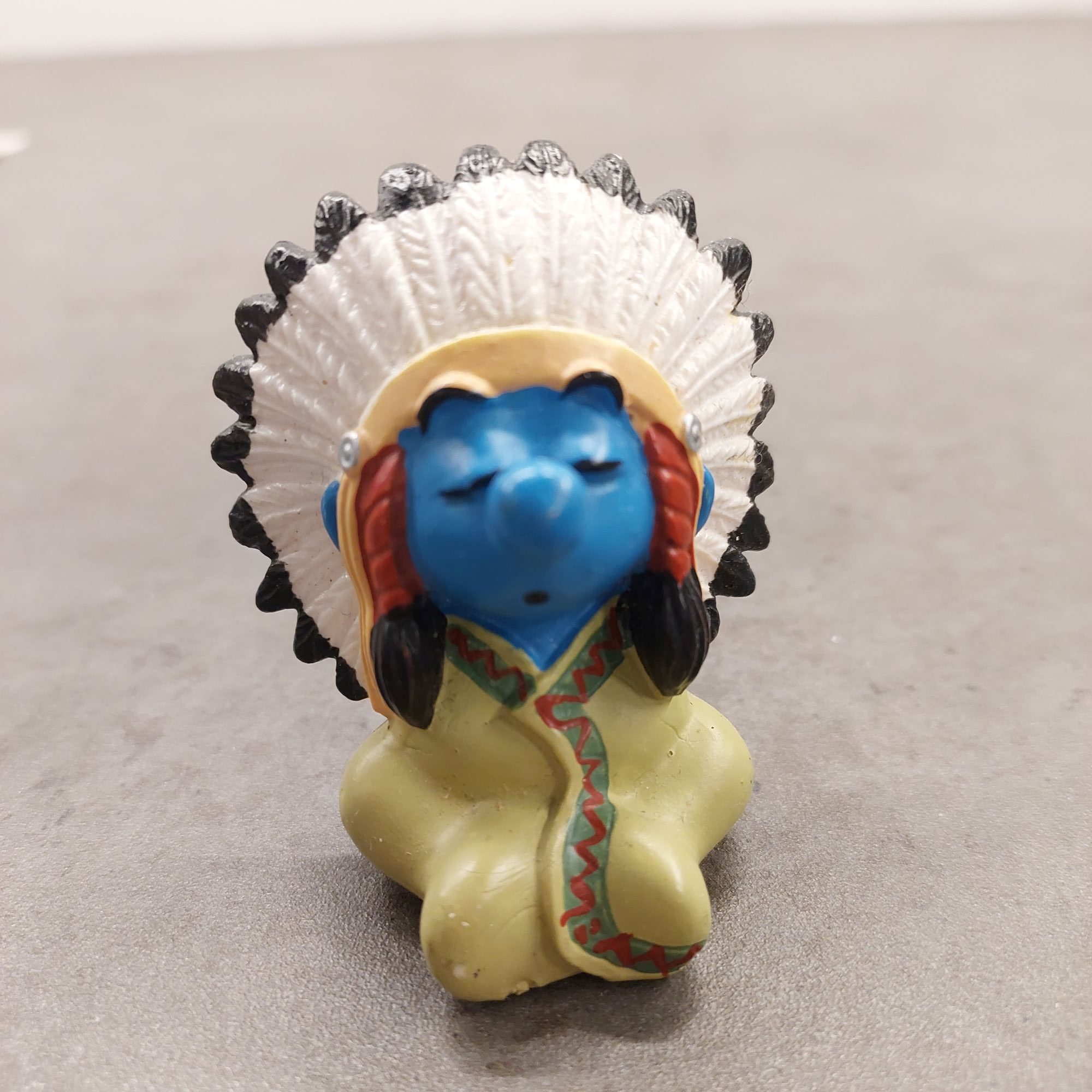 Schleich Smurf Native American chief figure