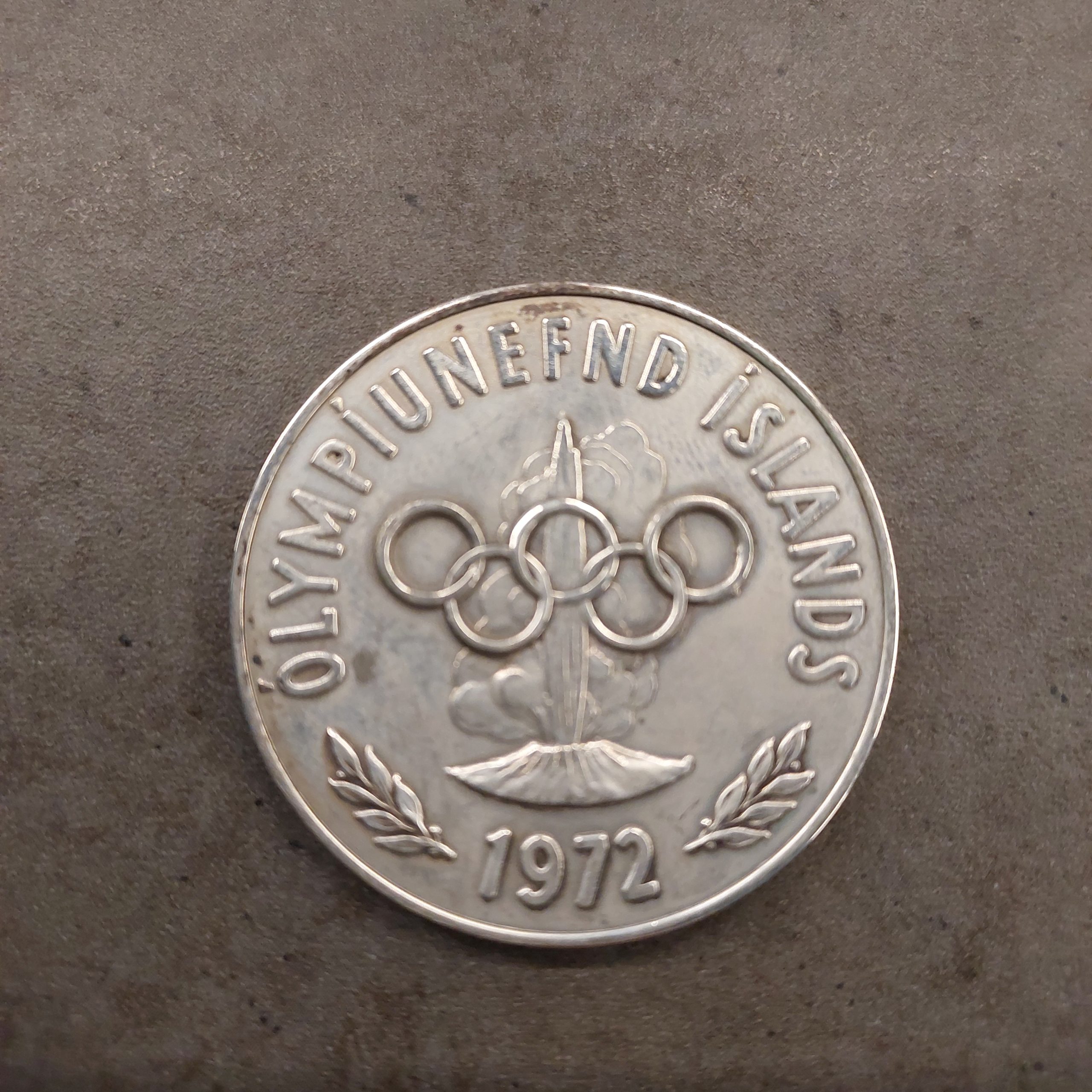 Iceland Munich 1972 Olympics .925 silver medal
