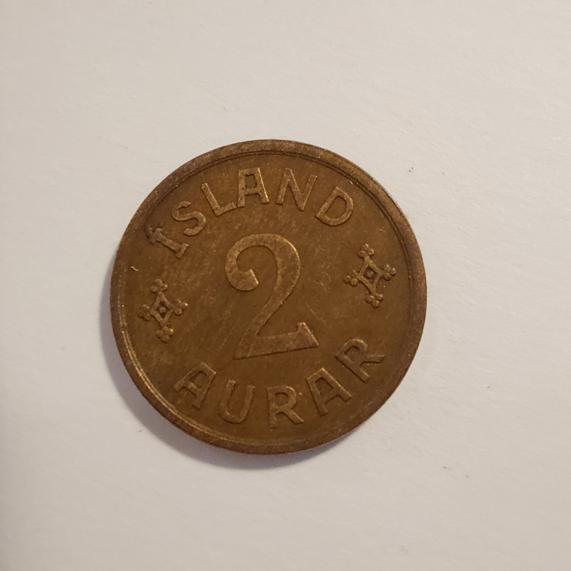 Iceland 2 aurar 1938 coin