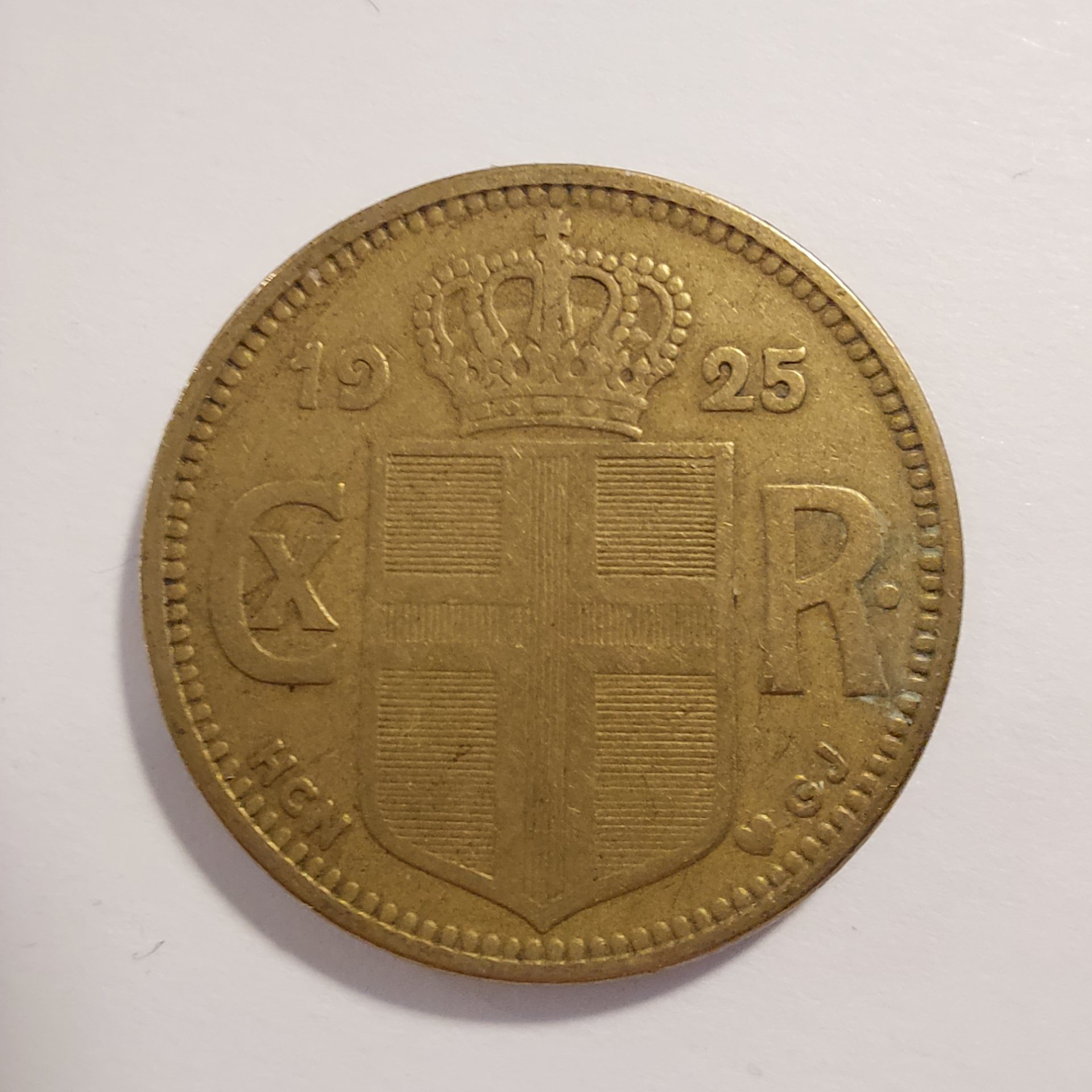 Iceland 2 krónur 1925 coin