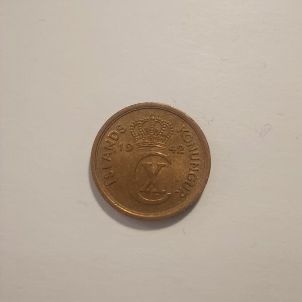 1942 1 Eyrir Iceland Coin
