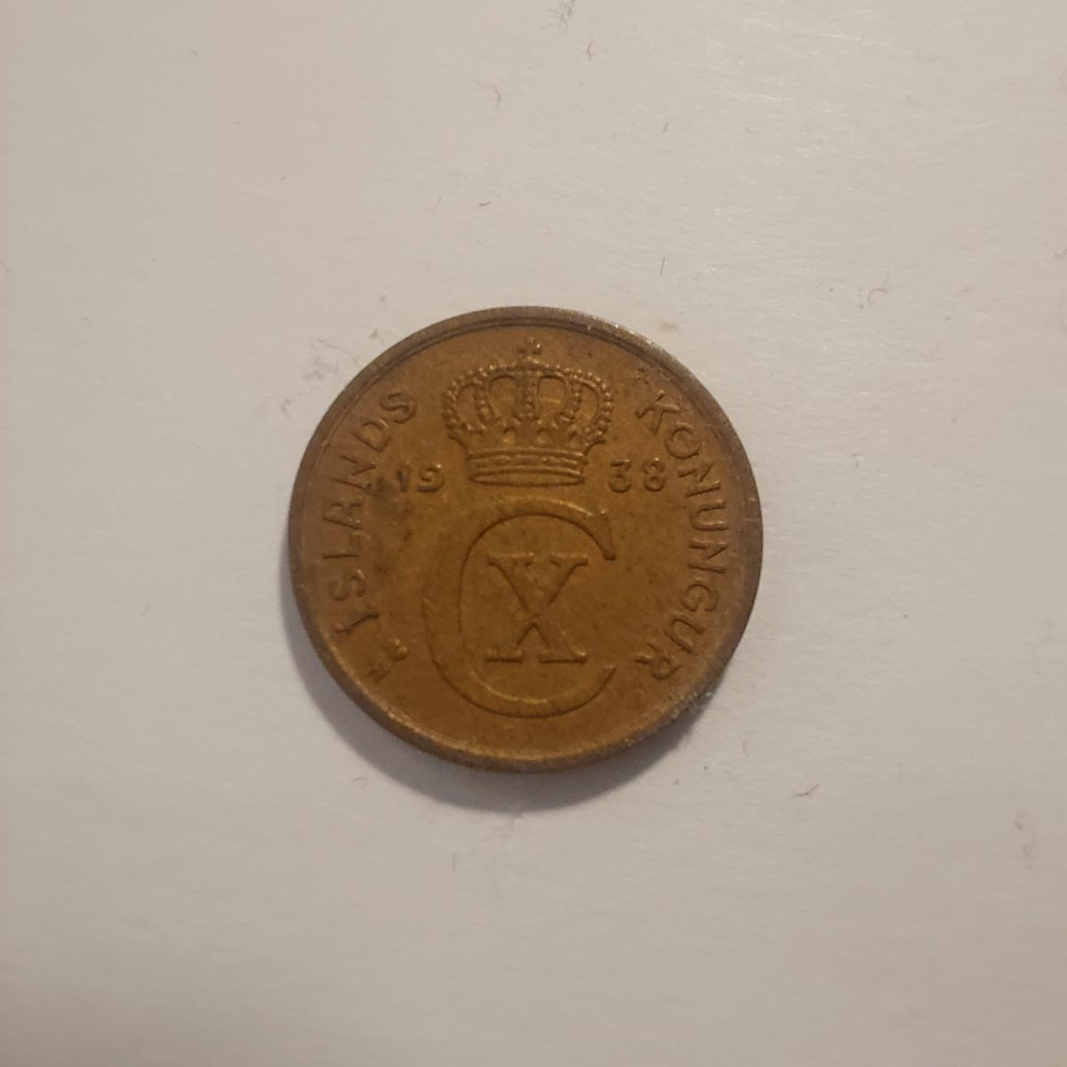 1938 1 Eyrir Iceland Coin