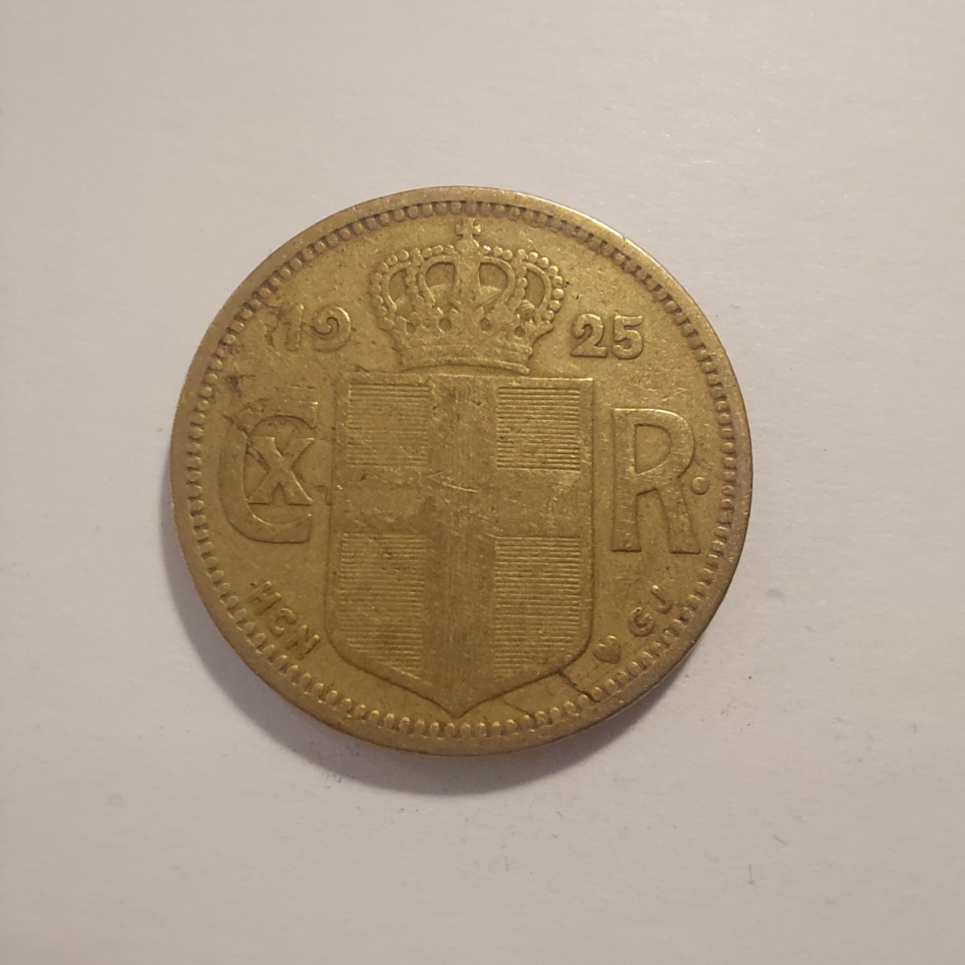 Iceland 1 króna 1925 coin