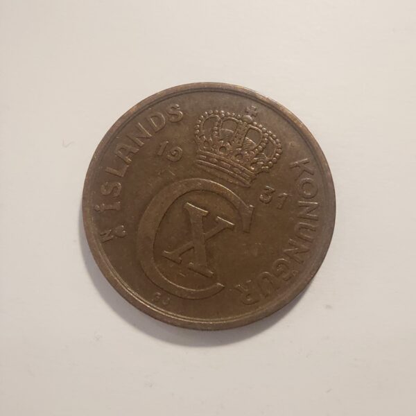 Iceland 5 aurar 1931 coin