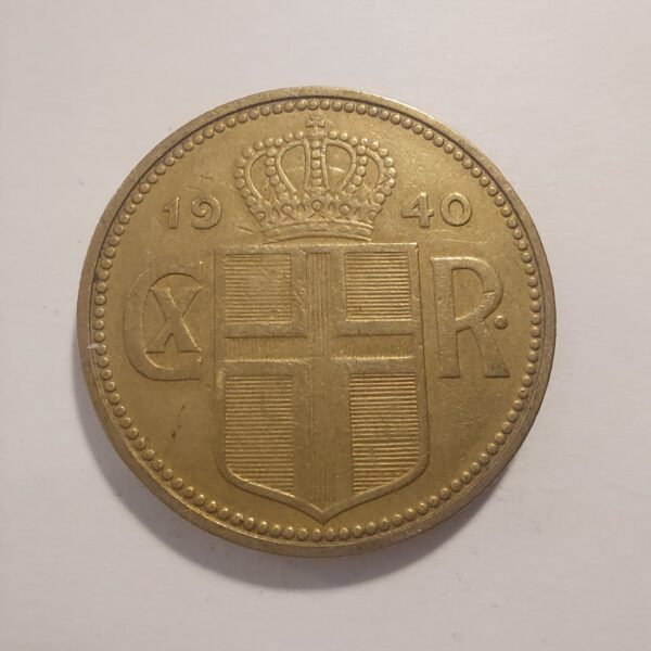 Iceland 2 krónur 1940 coin
