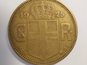 Iceland 2 Krónur 1925 Coin - Christian X Monogram