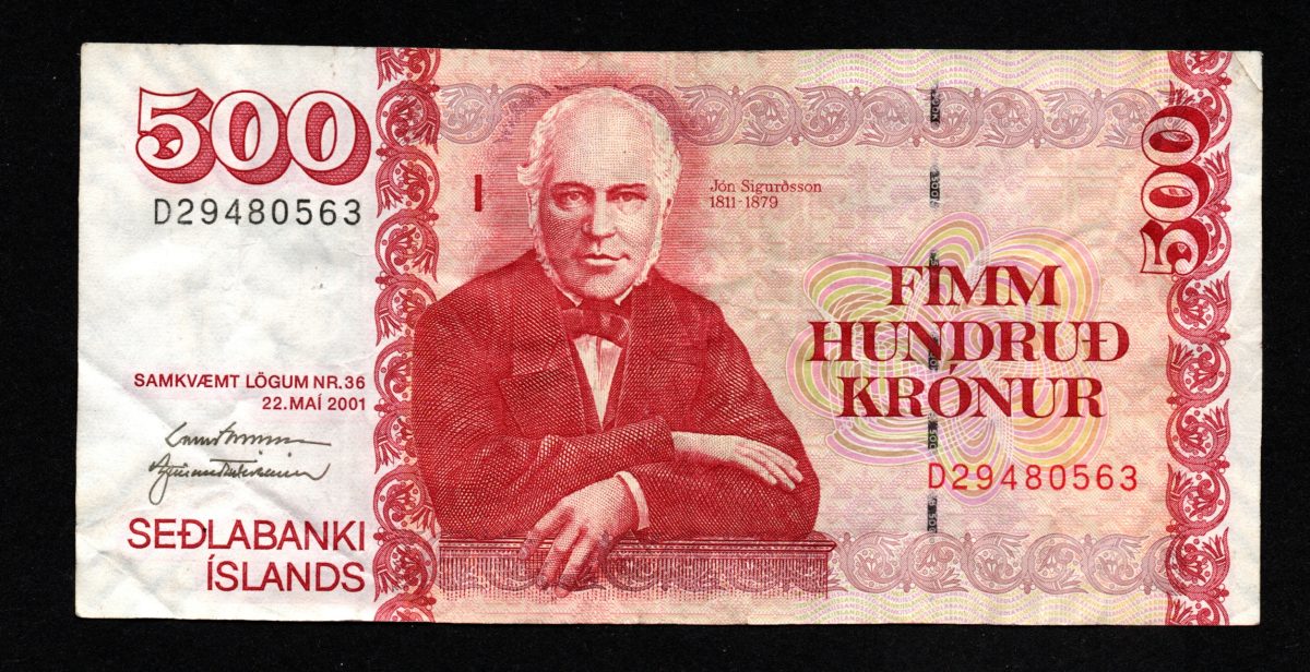 Iceland 500 Kronur 2001 - DO-IF