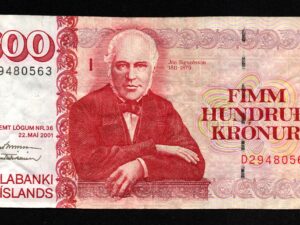 Iceland 500 Kronur 2001 - DO-IF