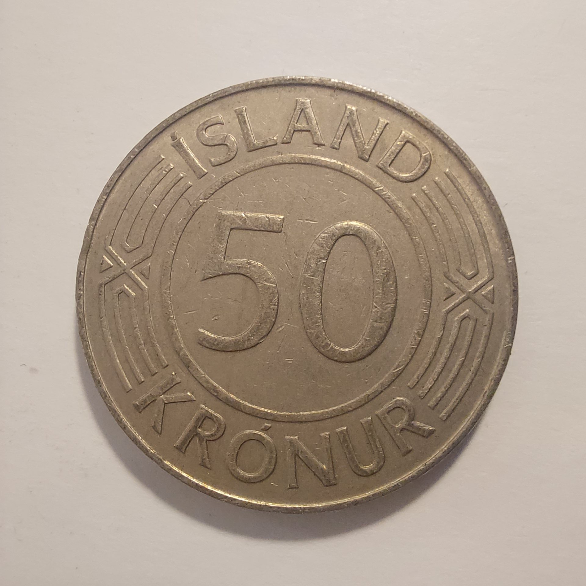 Iceland 50 Krónur 1976 Coin - Alþingishúsið Parliament Building - Image 2