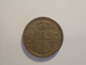 Iceland 10 aurar 1933 coin