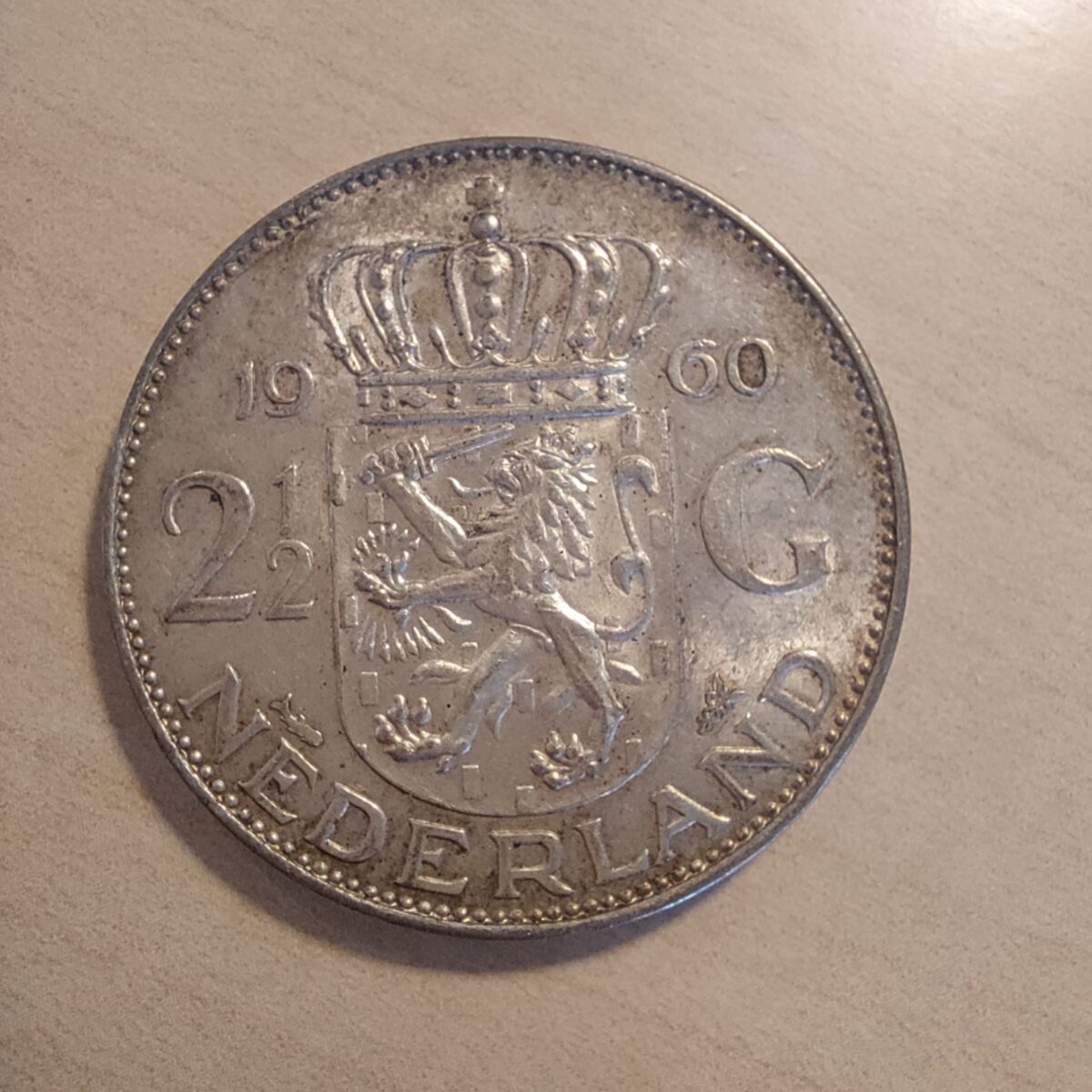 1960 Netherlands 2.5 gulden