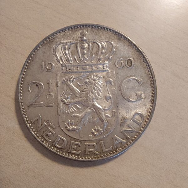 1960 Netherlands 2.5 gulden