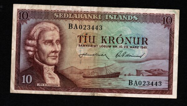 1966 Iceland 10 Kronur