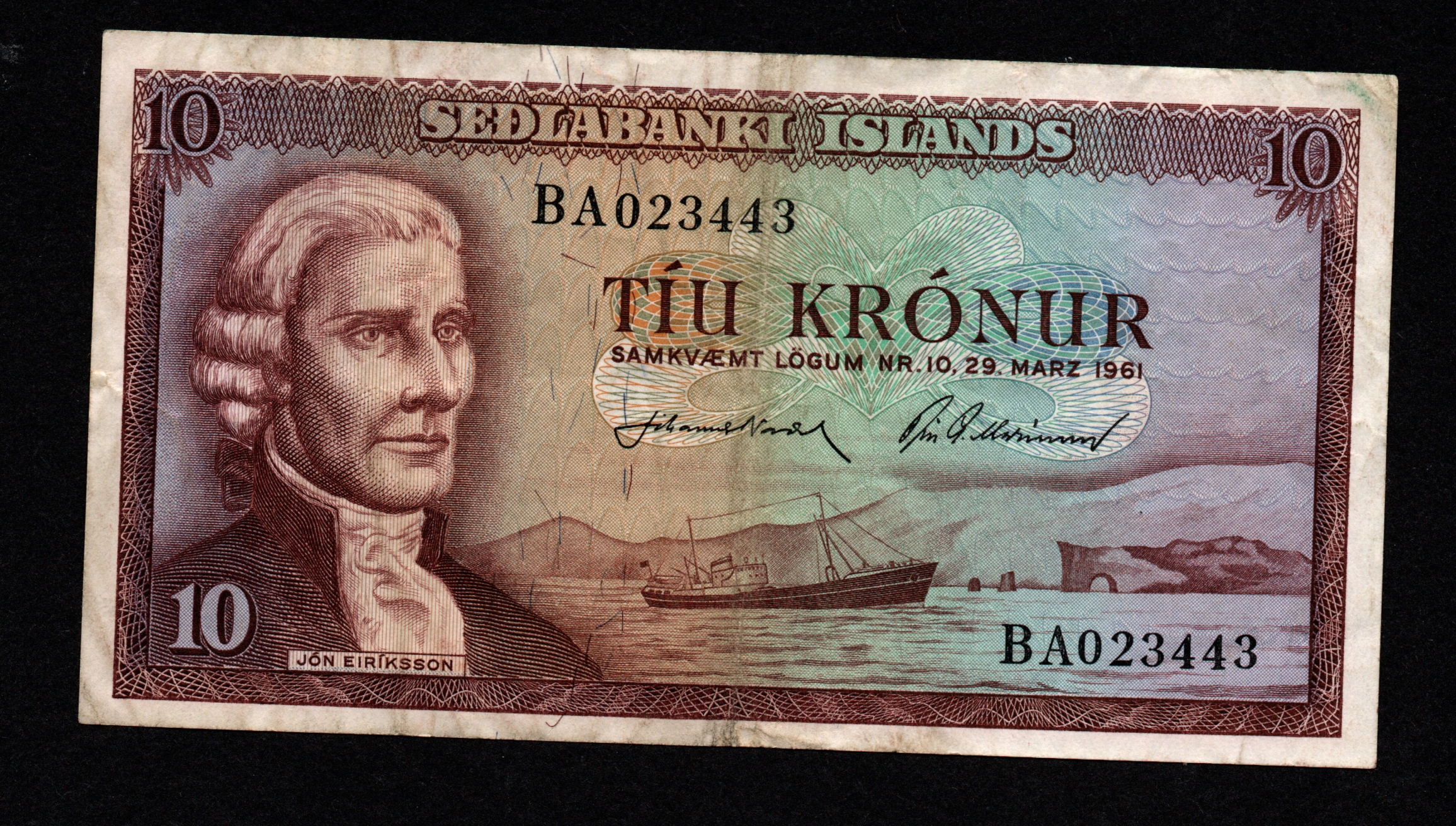 1966 Iceland 10 Kronur