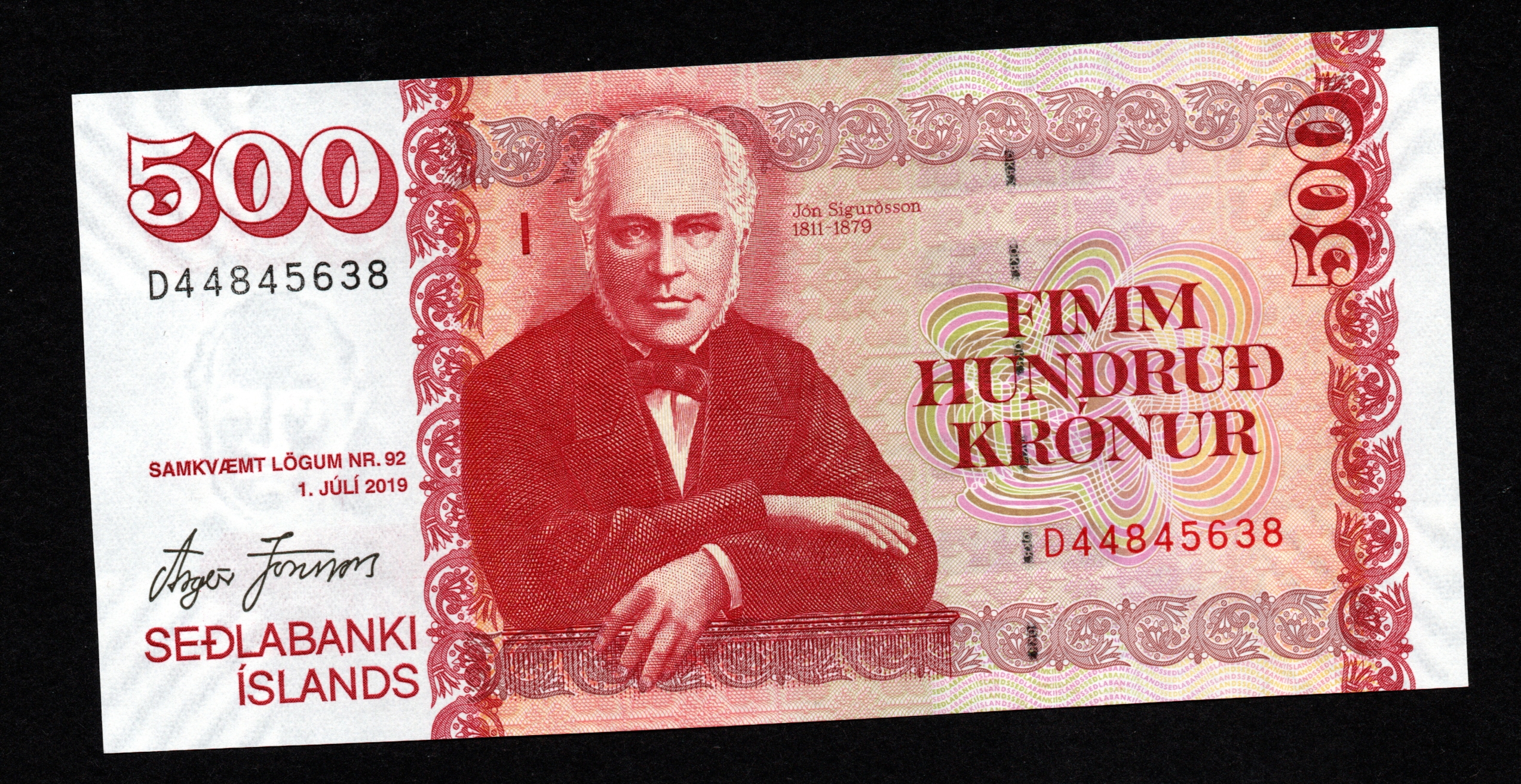 Iceland 500 krónur 2019 banknote