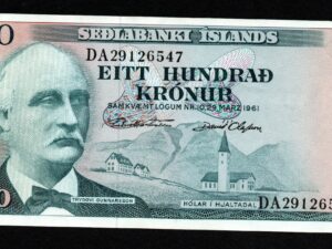100 Kronur 1965 Iceland