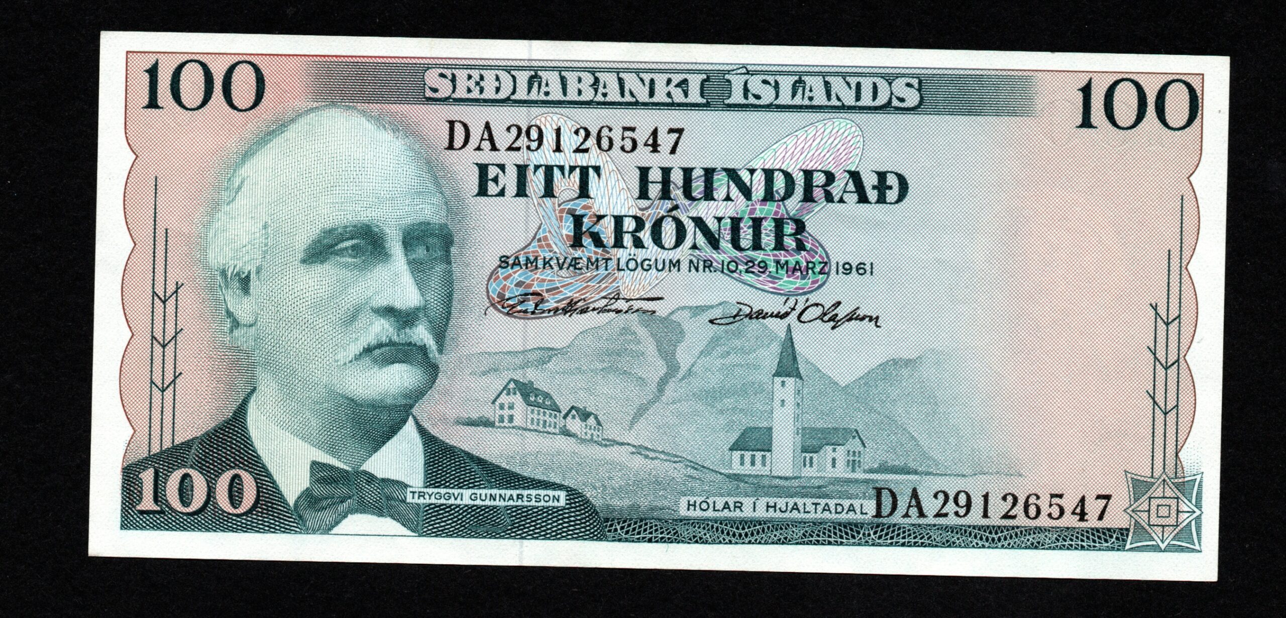 100 Kronur 1965 Iceland