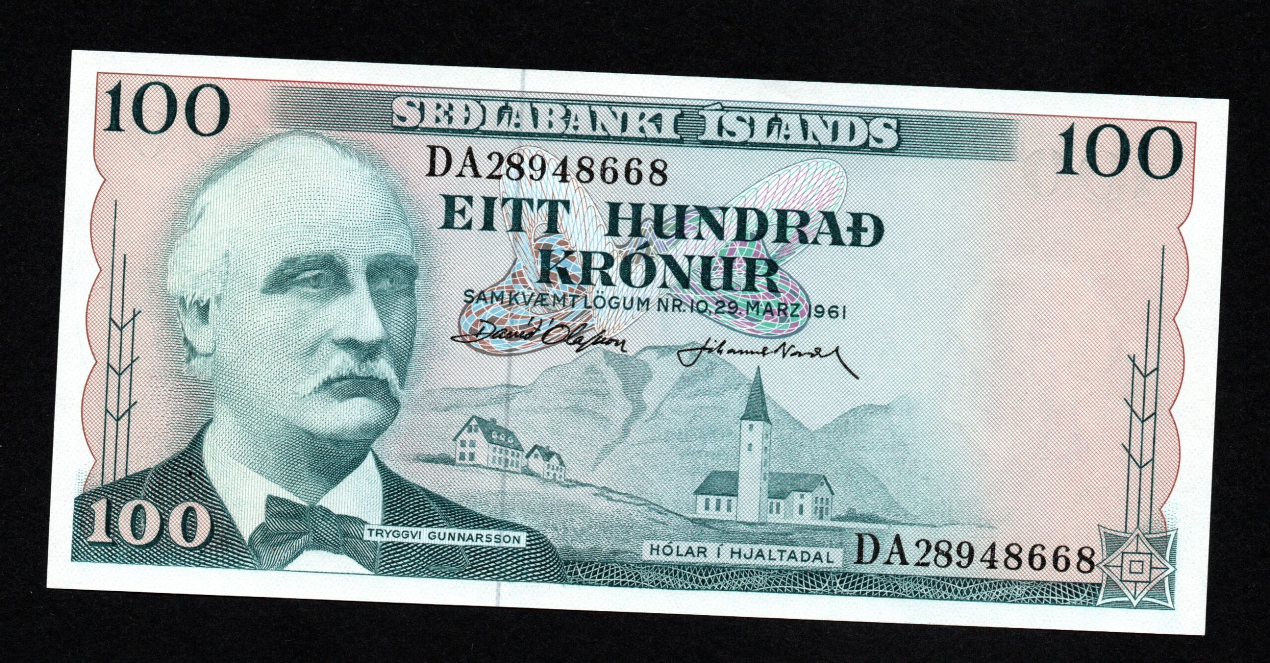 100 Kronur 1965 Iceland