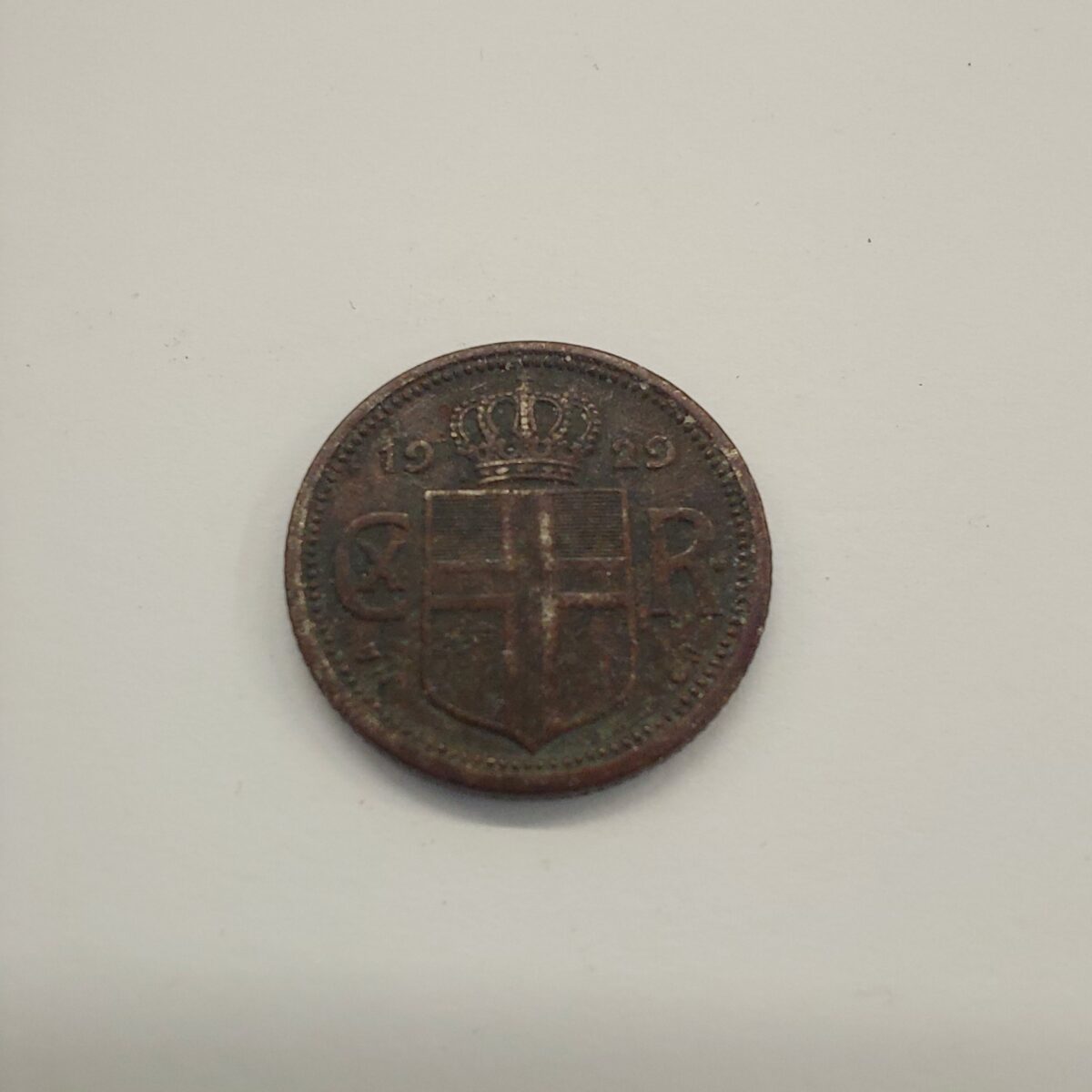 Iceland 10 aurar 1929 coin