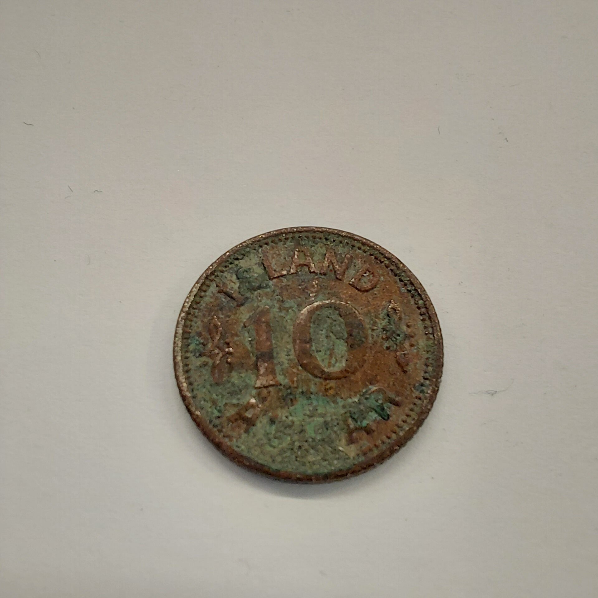 Iceland 10 Aurar 1929 Coin - Christian X Monogram - Image 2