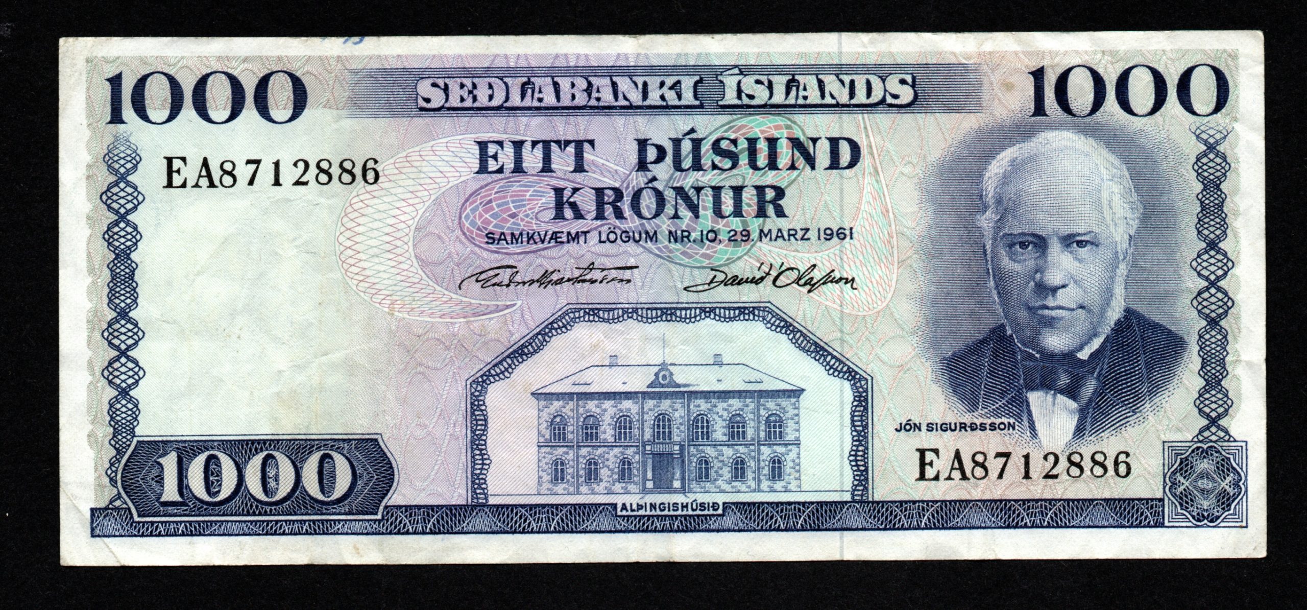1000 Kronur 1963 – Iceland (Pick P-46) GH-DO