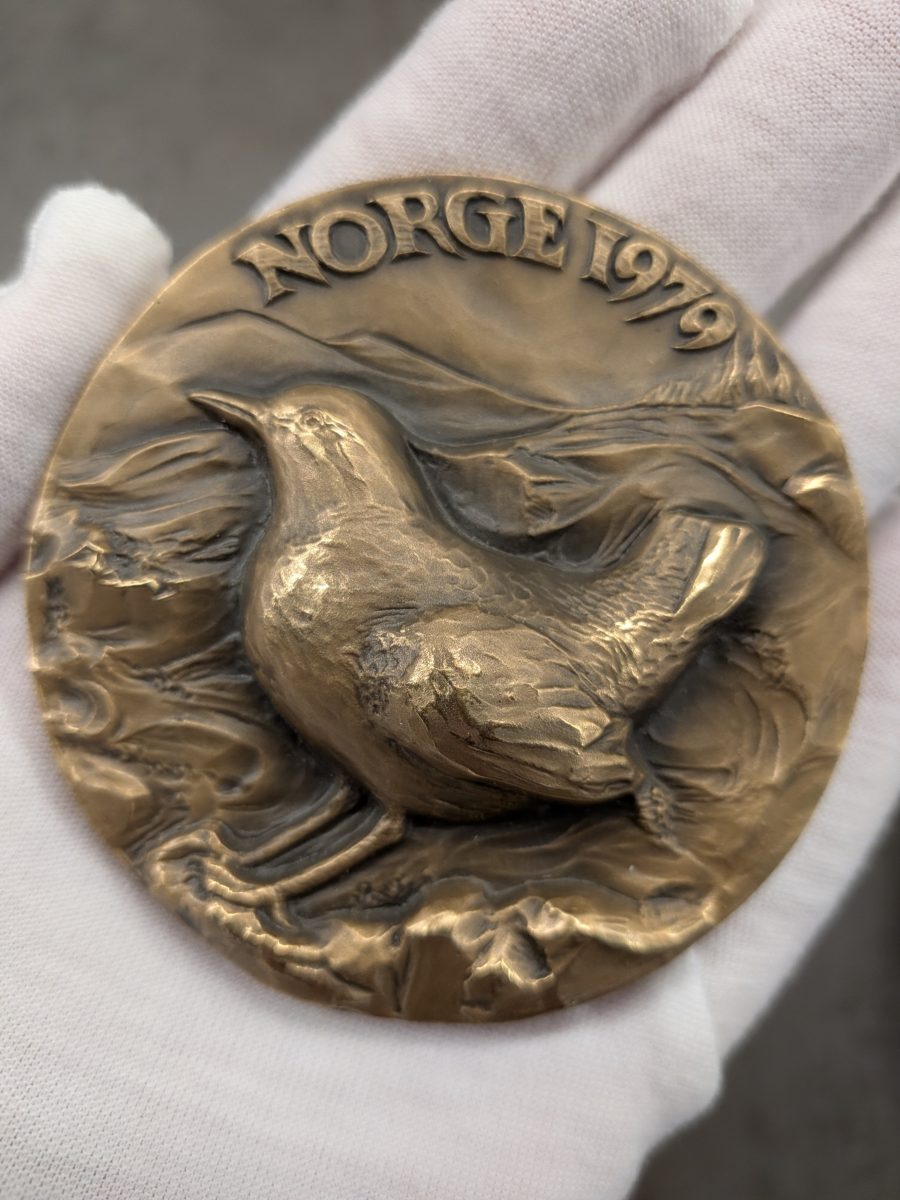 Norway 1979 bronze art medal by Jens Rosing for Anders Nyborg