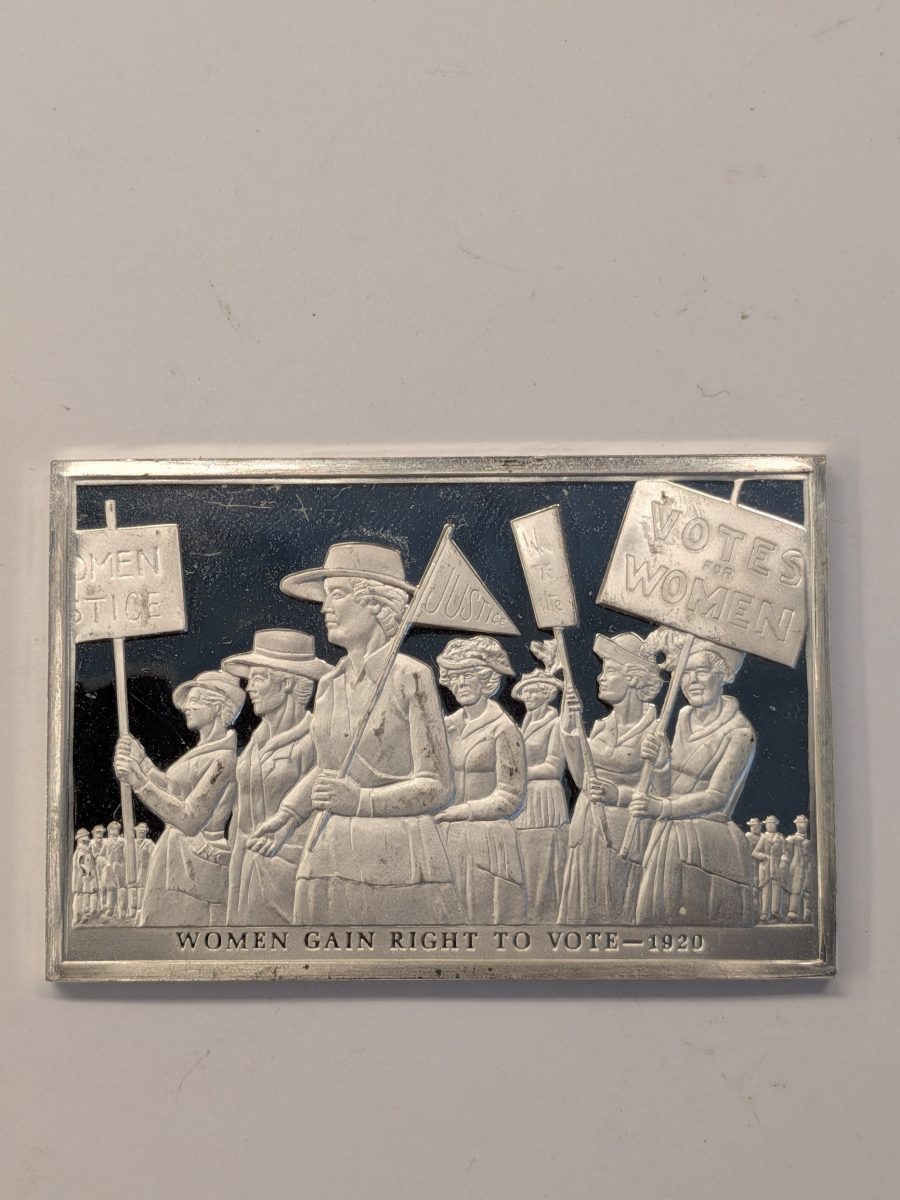Women Gain Right to Vote 1920 sterling silver ingot