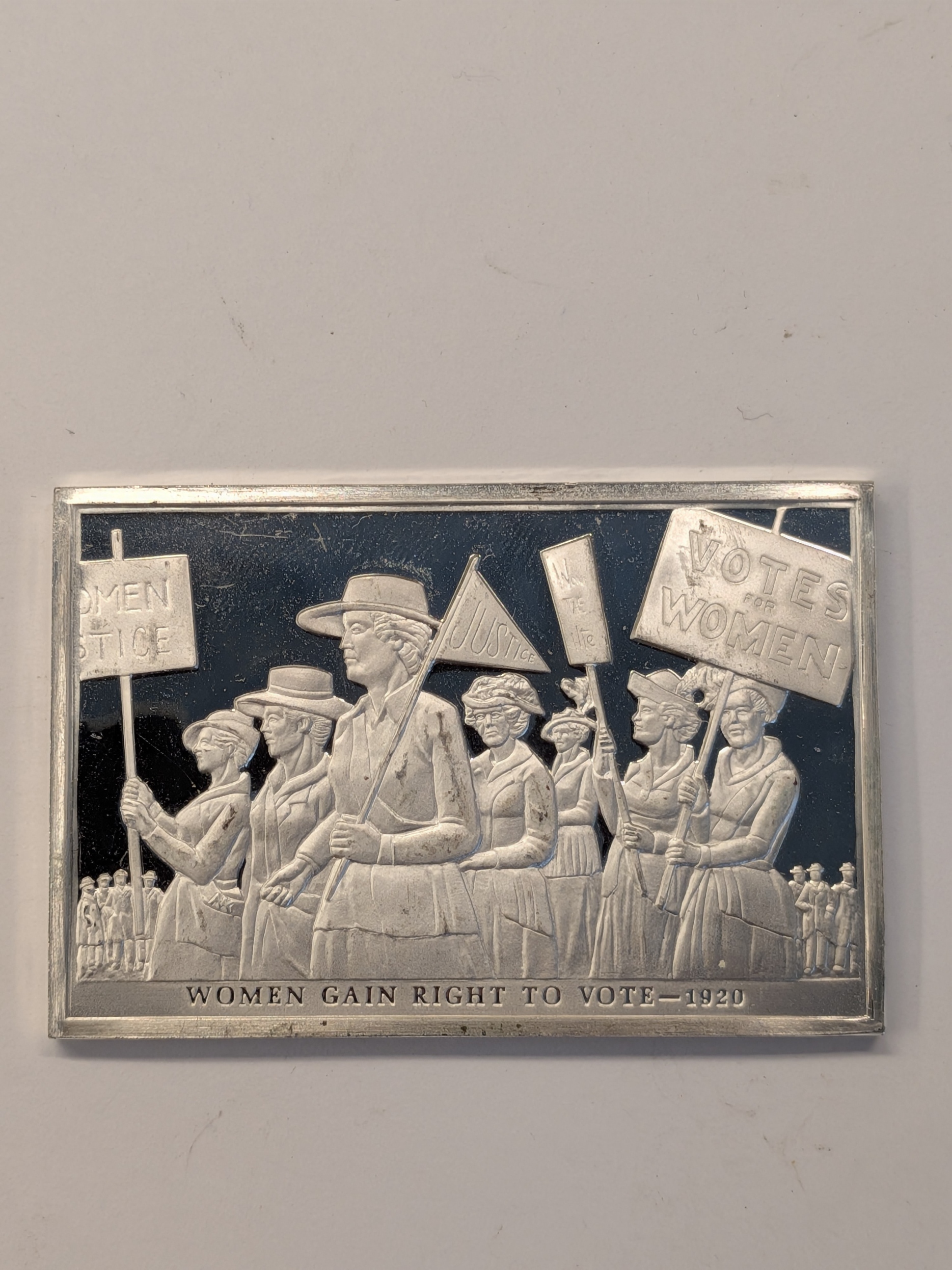Women Gain Right to Vote 1920 sterling silver ingot