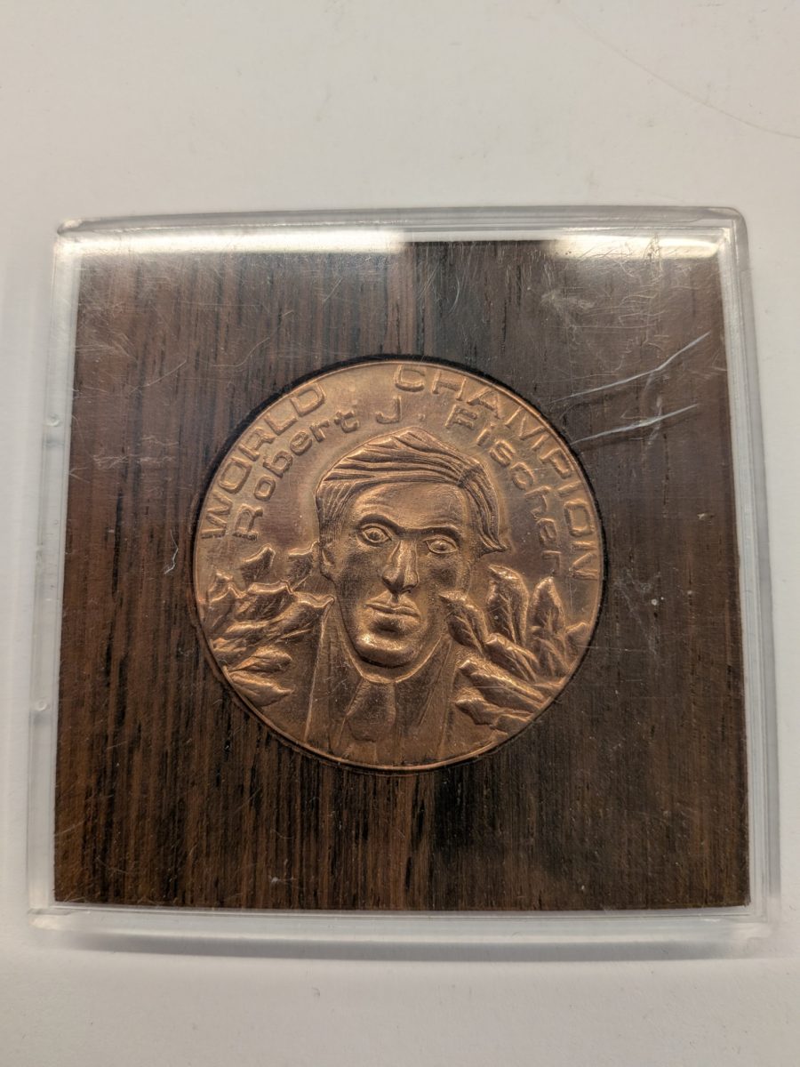 1972 Bobby Fischer vs. Boris Spassky World Chess Championship Commemorative Bronze Medal – Reykjavík