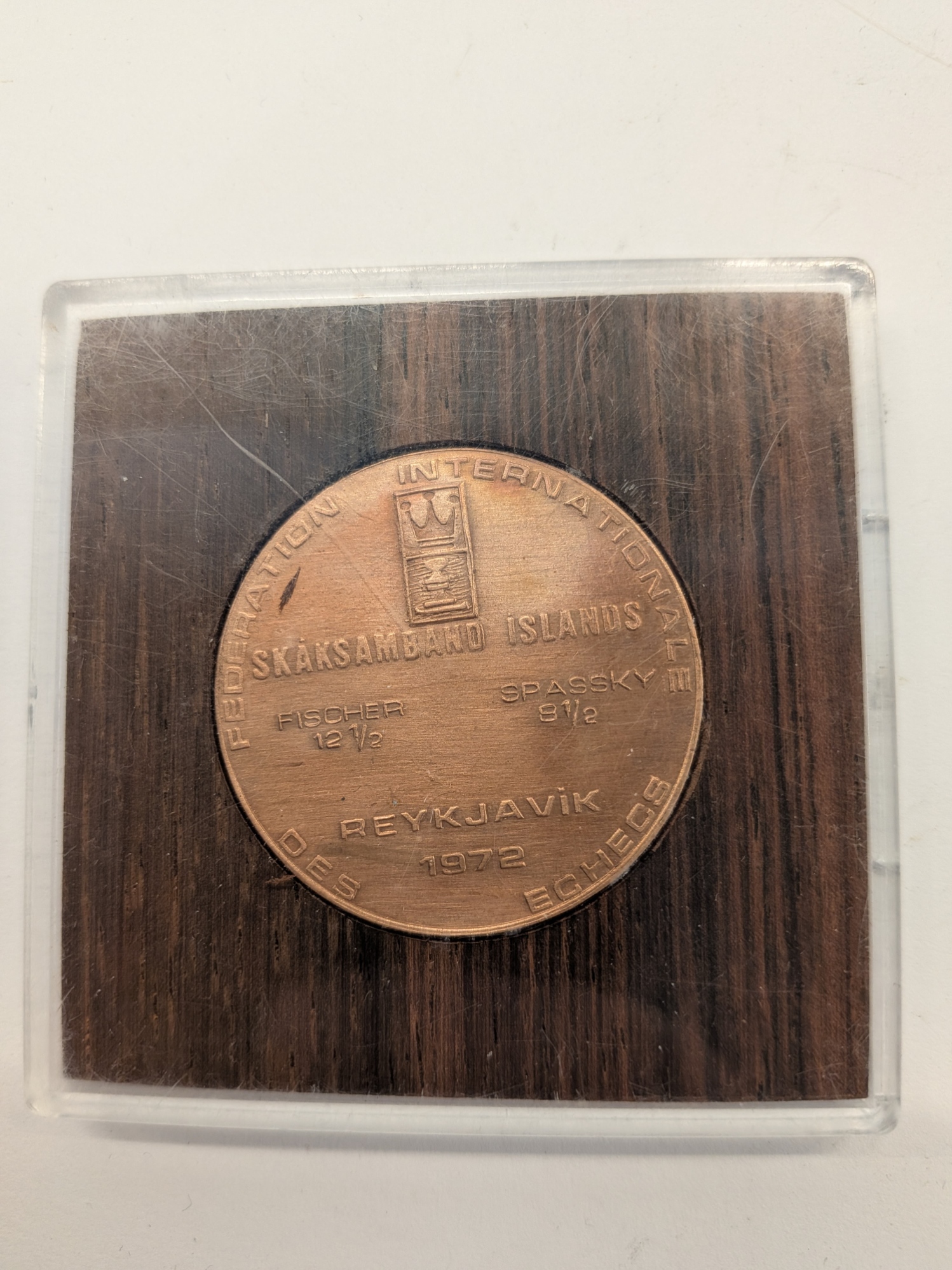 1972 Bobby Fischer vs. Boris Spassky World Chess Championship Commemorative Bronze Medal – Reykjavík - Image 2