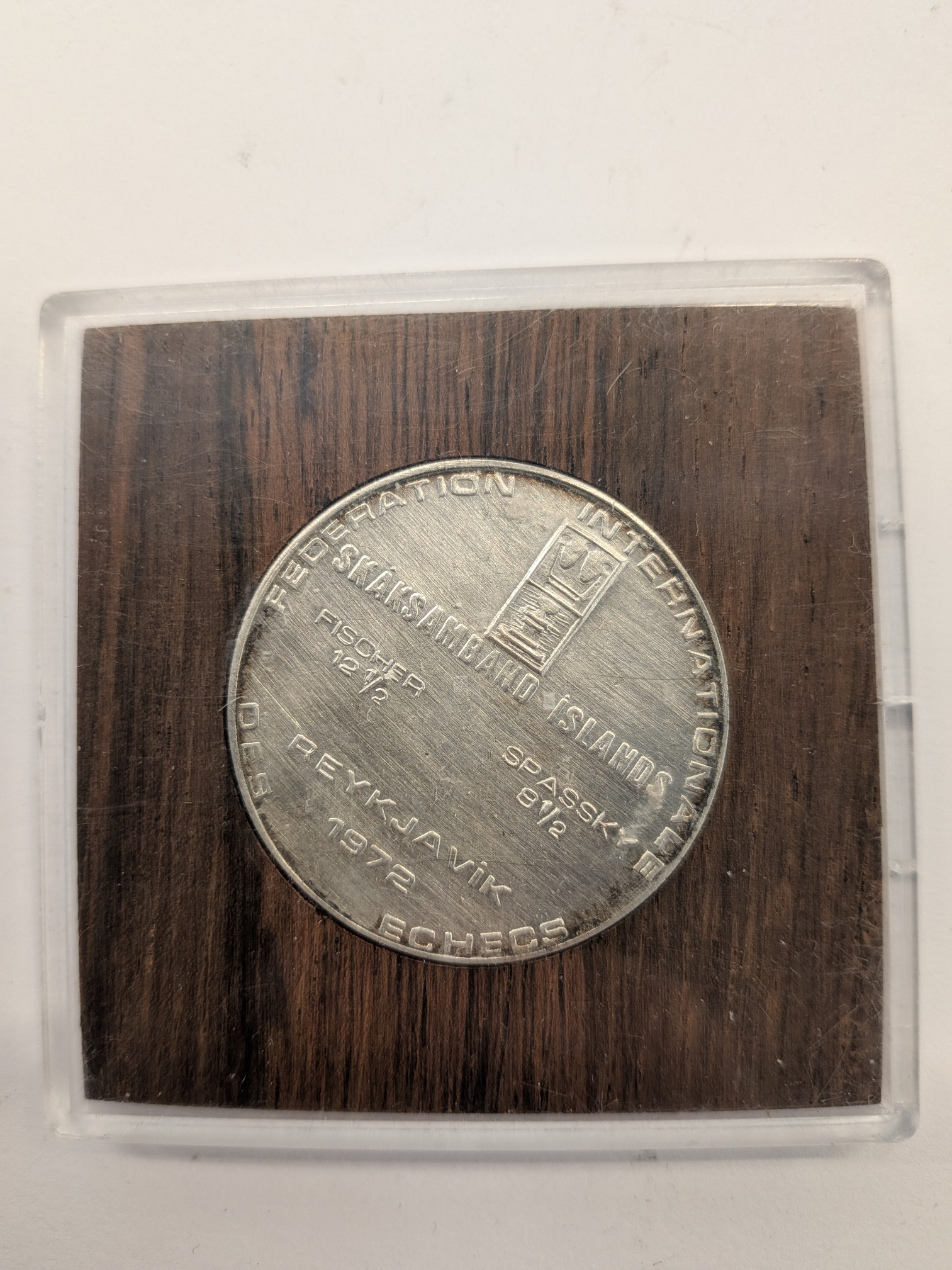 1972 Bobby Fischer vs. Boris Spassky World Chess Championship Commemorative Silver Medal – Reykjavík - Image 2